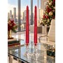 Set 2 Candele Graffiate da 25 cm Rosse