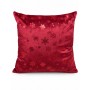 Cuscino Natalizio in Velluto Decorato 45 x 45 cm Bordeaux