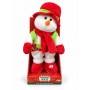 Pupazzo di Neve con Sax H. 35 cm Luminoso, con Movimento e Musicale