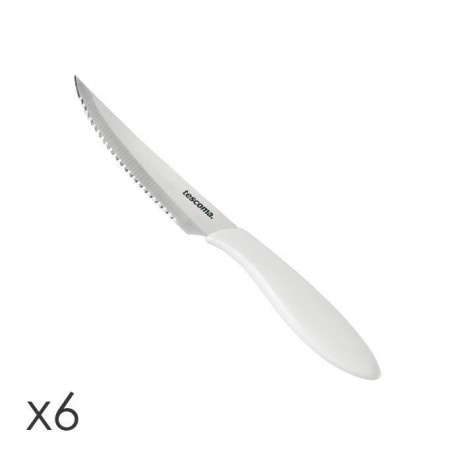 Tescoma Coltello Bistecca, 12 cm 6 pz bianco "Presto"
