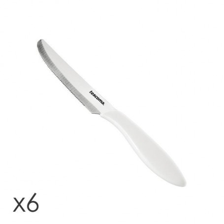 Tescoma Coltello Tavola, 12 cm 6 pz bianco "Presto"
