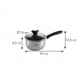 Tescoma casseruola 1 manico antiaderente con coperchio, ø 16 cm, 1.5 l "Presto"