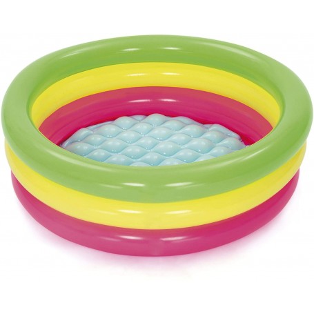 Bestway  Piscina Gofiabile "Estate" per bambini a 3 anelli, 2 Anni+ (Art.51128)