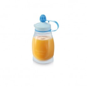 Tescoma Bottiglia Morbida Con Cucchiaio 200 ml, Azzurra "Papu Papi"