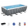 Bestway Piscina fuoriterra rettangolare “Power Steel” (488x244xH122)cm con filtro a cartuccia (Art.56670)