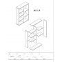 Modulo Libreria Art.110 (80x24x126,5)cm, noce