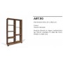Modulo Libreria Art.110 (80x24x126,5)cm, noce