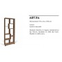Modulo Libreria Art.114 (70x24x178)cm, noce