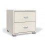 Comodino Art.121 2 Cassetti, bianco nordico