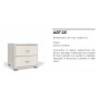 Comodino Art.121 2 Cassetti, bianco nordico