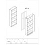 Modulo Libreria Art.112 (60x24x170)cm, bianco nordico