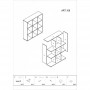 Modulo Libreria Art.109 (90x24x99,5)cm, bianco nordico