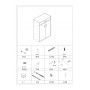 Scarpiera Art.105 2 Ante e 1 Cassetto (63x33x95)cm, bianco nordico