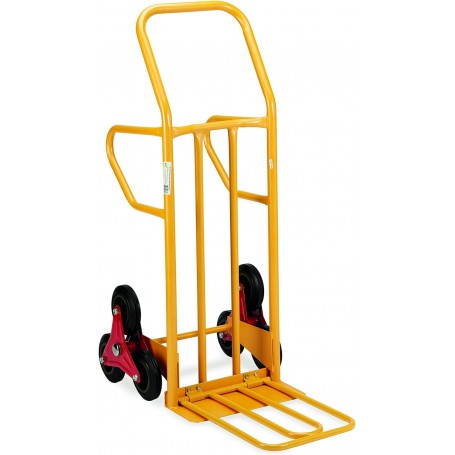 Carrello con 3 ruote per lato - trasporto merci su scale - portata max. 250 Kg