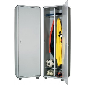 Spogliatoio "Easy 170/1.50/SP" in resina con lucchetto Sporco/Pulito - 1 Anta e 2 Ripiani (59x39xH.175)cm, grigio