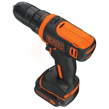 Black&Decker Trapano avvitatore con mandrino autoserrante mm.10-A batteria litio 10,8V-1,5 Ah - in valigetta