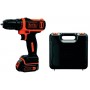 Black&Decker Trapano avvitatore con mandrino autoserrante mm.10-A batteria litio 10,8V-1,5 Ah - in valigetta