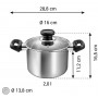 Tescoma Pentola con coperchio ø 16 cm, 2 lt "Brava"