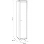 Spogliatoio "Easy 170/1.31/SP" in resina con serratura - 1 Anta e 1 Ripiano inferiore (39x39xH.175)cm, grigio