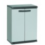 Mobiletto "Scik Basic Recycled 90/2/TP" in PVC 80% riciclato, multiuso - 2 Ante e 1 Ripiano (62,5x39xH.84)cm, grigio