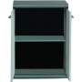 Mobiletto "Scik Basic Recycled 90/2/TP" in PVC 80% riciclato, multiuso - 2 Ante e 1 Ripiano (62,5x39xH.84)cm, grigio