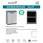 Mobiletto "Scik Basic Recycled 90/2/TP" in PVC 80% riciclato, multiuso - 2 Ante e 1 Ripiano (62,5x39xH.84)cm, grigio