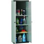Mobile "Scik Basic Recycled 170/2/TP" in PVC 80% riciclato, multiuso - 2 Ante e 3 Ripiani (62,5x39xH.169)cm, grigio