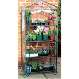 Serra a 4 piani con ruote e copertura in PVC (L.69xP.49xH.160)cm