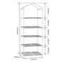 Serra a 5 piani con ruote e copertura in PVC (L.69xP.49xH.200)cm