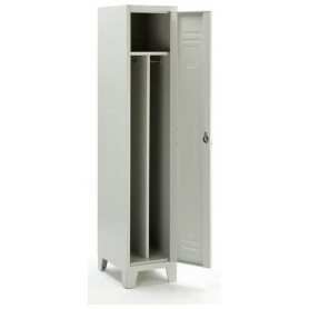 Armadietto "Sporco/Pulito" 1 Posto in lamiera d'acciaio (L.36xP.50xH.180)cm, grigio
