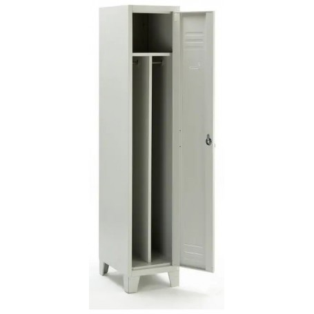Armadietto "Sporco/Pulito" 1 Posto in lamiera d'acciaio (L.36xP.50xH.180)cm, grigio