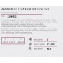 Armadietto spogliatoio 2 posti in lamiera d'acciaio (L.68,5xP.33XH.180) cm