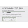Cesto di vimini intero, per funghi e frutti (L.39xP.34xH.28)cm
