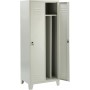Armadietto "Sporco/Pulito" 2 Posti in lamiera d'acciaio (L.68,5xP.50xH.180)cm, grigio