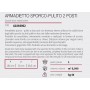 Armadietto "Sporco/Pulito" 2 Posti in lamiera d'acciaio (L.68,5xP.50xH.180)cm, grigio