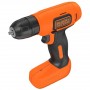 Black&Decker Trapano avvitatore con mandrino autoserrante mm.10, batteria litio 7,2V-1,5 Ah (mod.BDCD8-QW)