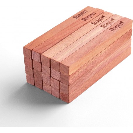 Rayen Blocchi di legno di credo 100% naturale - anti tarme e repellente per insetti, set da 20 pz