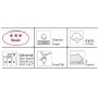 Rayen Copri asse da stiro - 100% Cotone cat. Basic e singola spugna - Taglia Universale (126x40)cm, bianco e foglie